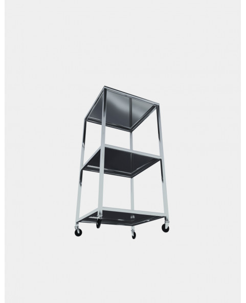 Stainless steel 3-shelf workstation